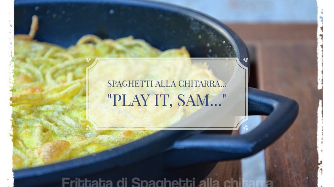 Spaghetti alla chitarra Frittata, with asparagus and aged pecorino cheese